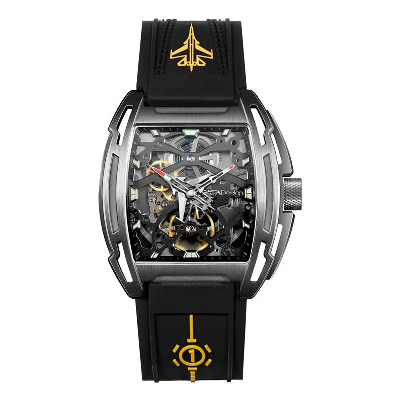 RELOGIO MASCULINO CIGA DESIGN MECHANICCAL AIRCRAFT CARRIER Z061-IPTI-W5BK PRETO