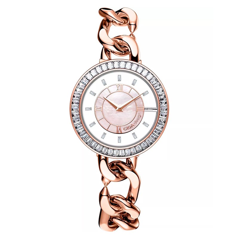 RELOGIO FEMININO CIGA DESIGN MECHANICCAL D022-REWH-3RE ROSE DOURADO