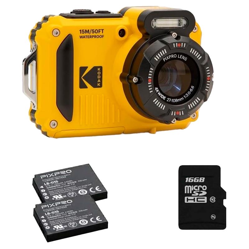 CAMERA KODAK PIX PRO WPZ2 YELLOW + 2 BAT + MEM