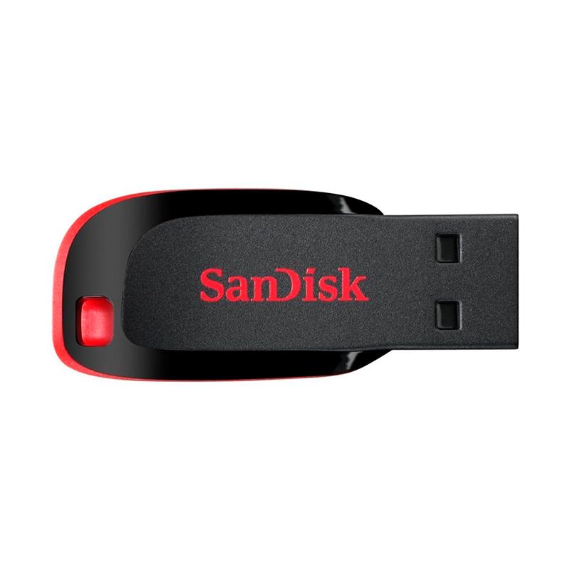 PENDRIVE SANDISK CRUZER BLADE 128GB Z50 PRETO/VERMELHO