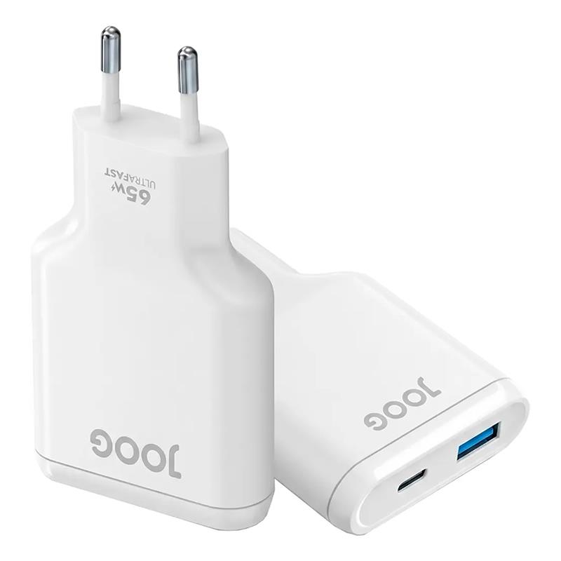 FONTE CARREGADOR JOOG 2 SAIDA FCH65 65W USB-A/USB-C