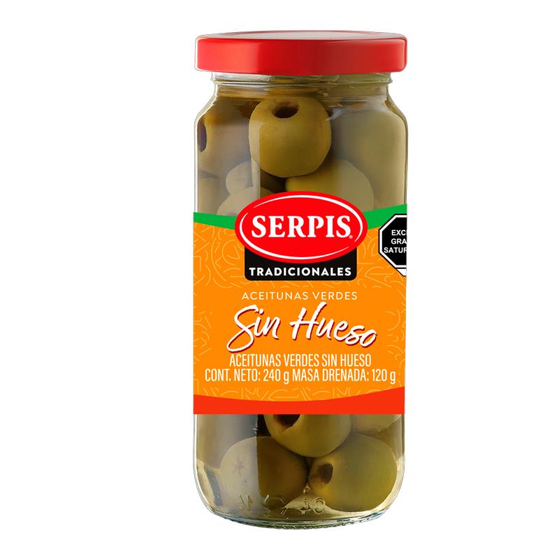 AZEITONAS C/CAROCO SERPIS POTE DE VIDRO 340G