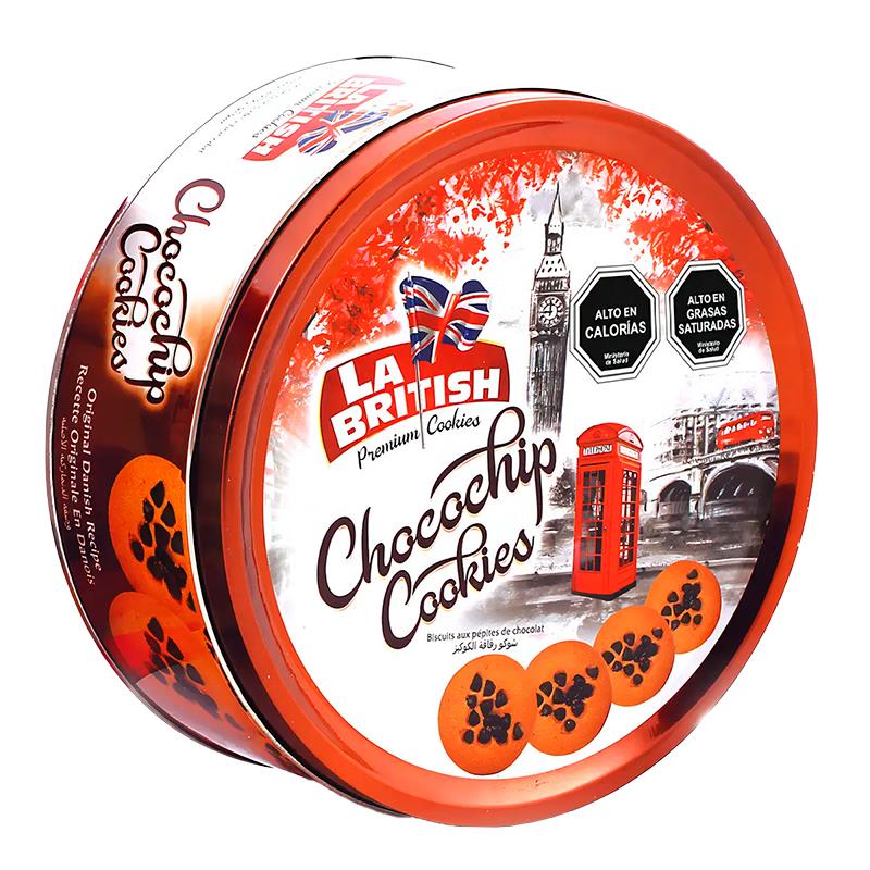 BISCOITO LA BRITISH CHOCO CHIP LATA 340G