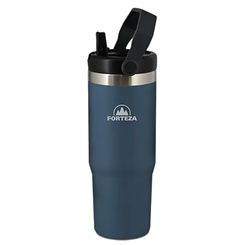 JARRA TERMICA DE ACO INOXIDAVEL FORTEZA FLIP STRAW 900ML FZ-B90NB NAVY BLUE
