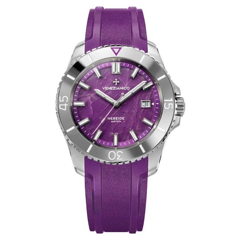 RELOGIO FEMININO AUTOMATICO VENEZIANICO NEREIDE 36MM 4521545 AMETISTA