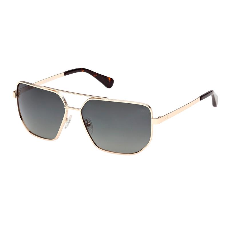 OCULOS DE SOL MASCULINO TIMBERLAND TB00076 32R TAM 62 15 150MM DOURADO/PRETO