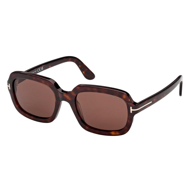 OCULOS DE SOL FEMININO TOM FORD LANA02 FT1342 52E TAM 53 20 140MM DARK HAVANA