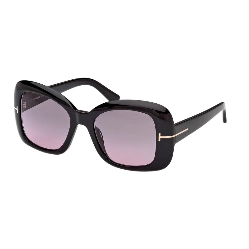 OCULOS DE SOL FEMININO TOM FORD SANDRA02 FT1348 5201B TAM 52 19 140MM PRETO