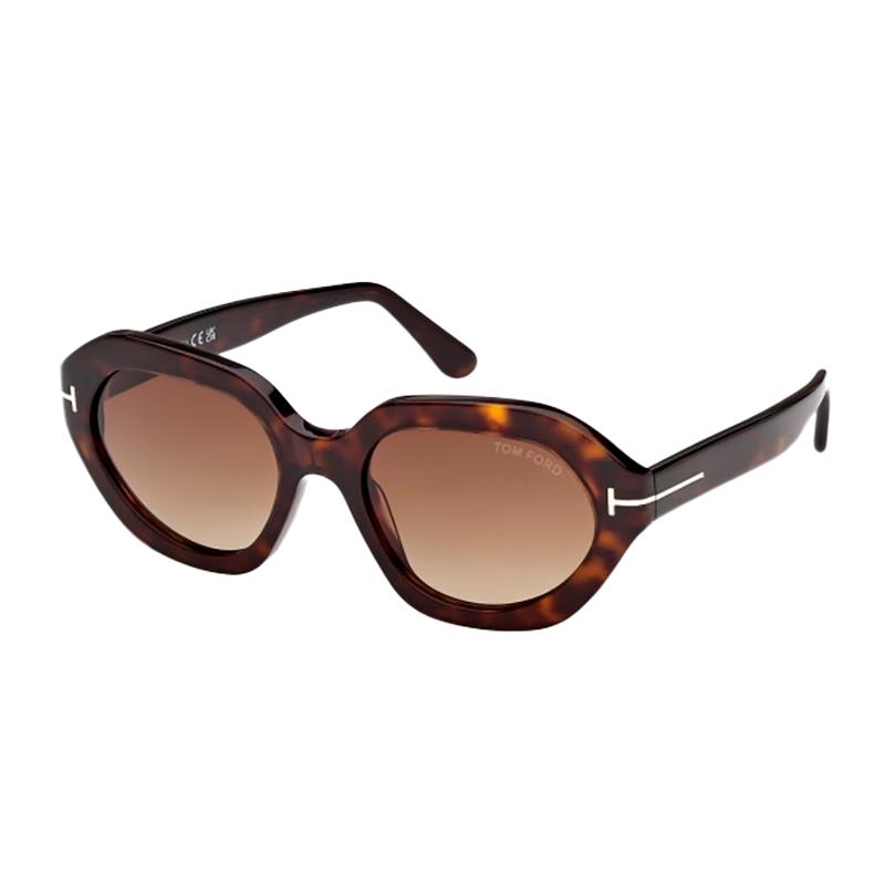 OCULOS DE SOL FEMININO TOM FORD MERYL02 FT1341 52F TAM 53 19 140MM DARK HAVANA
