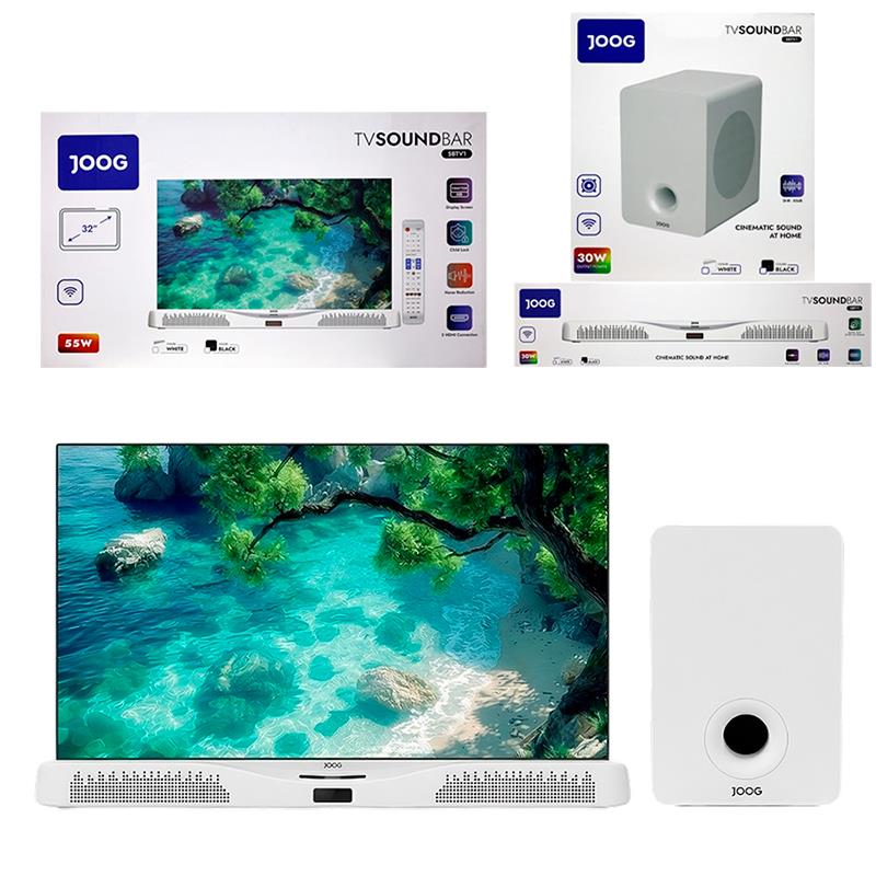 SMART TV JOOG 32" SBTV1 LED HD ANDROID COM SOUNDBAR + SUBWOOFER WHITE