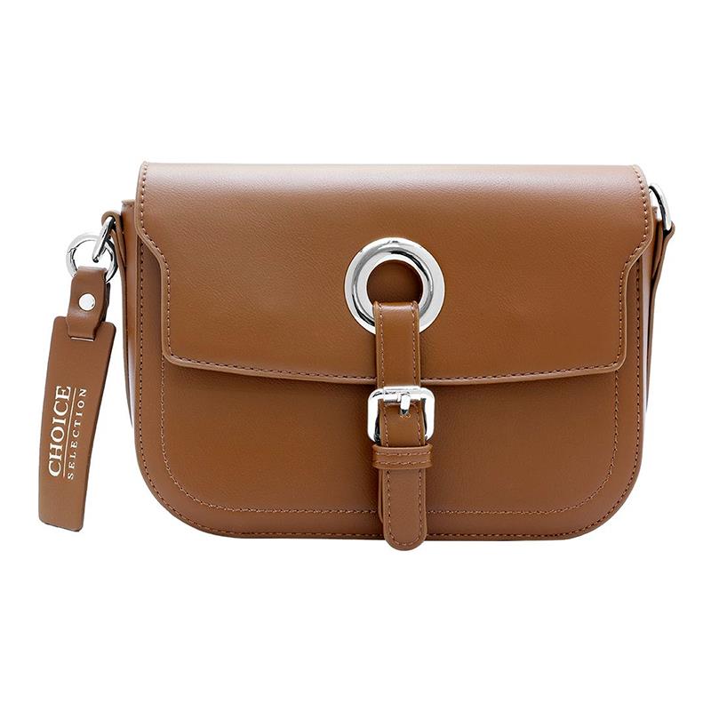 BOLSA FEMININA CHOICE X2410181A BROWN/SILVER
