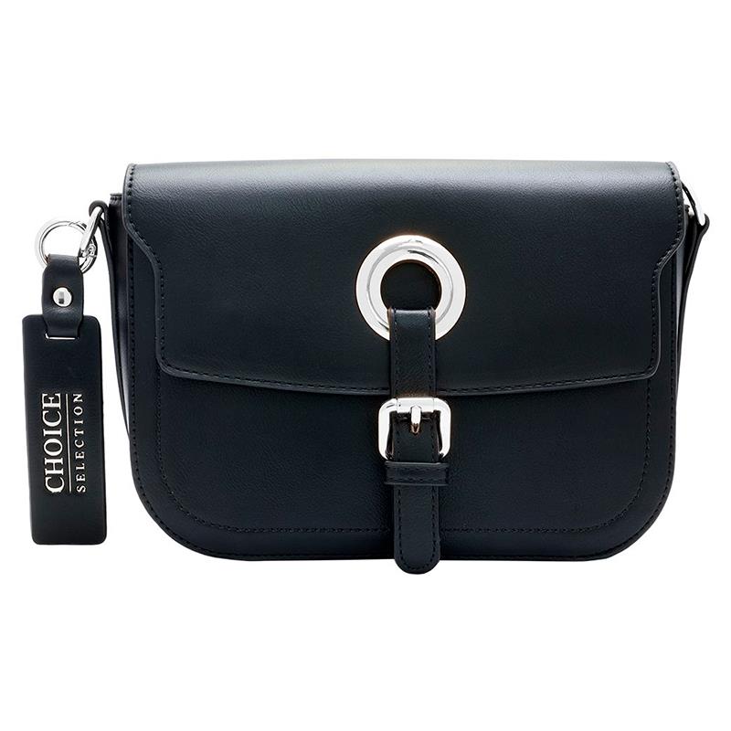 BOLSA FEMININA CHOICE X2410181A BLACK/SILVER