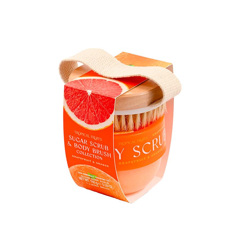 KIT SOMERSET ESFOLIANTE C/ESCOVA TROPICAL FRUIT ORANGE & GRAPEFRUIT 150G