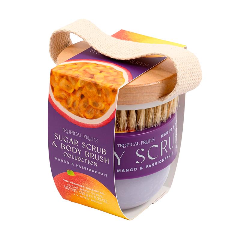 KIT SOMERSET ESFOLIANTE C/ESCOVA TROPICAL FRUIT MANGO & PASSIONFRUIT 150G