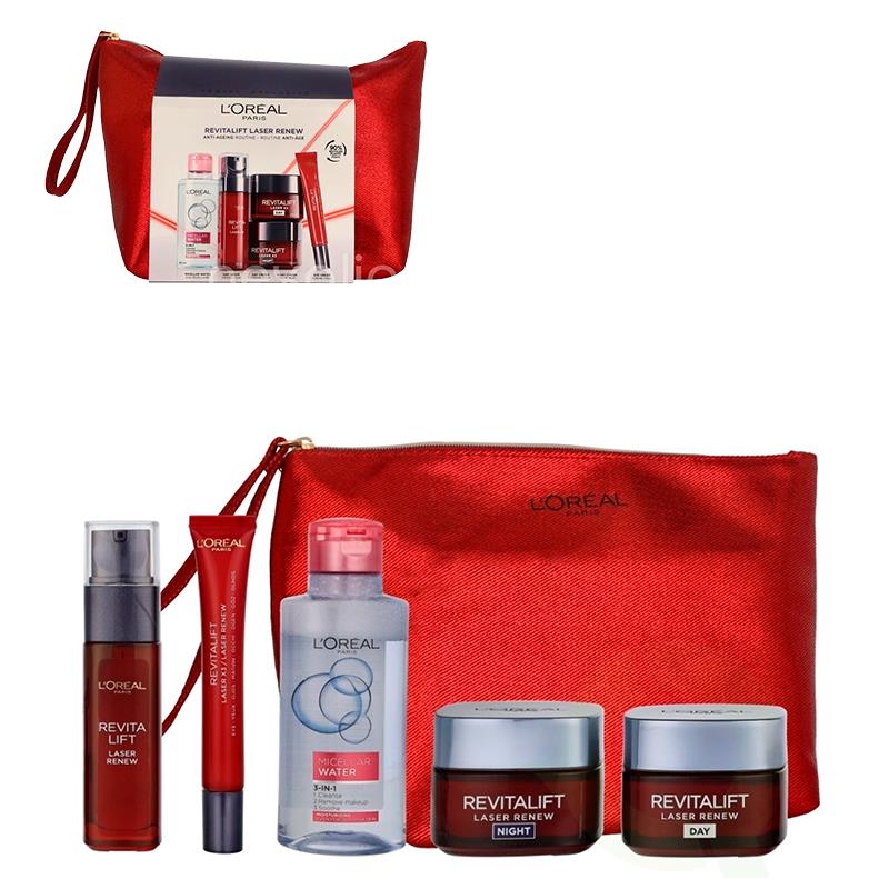 KIT FACIAL LOREAL PARIS DAY&NIGHT CREAM 50ML/SERUM 30ML/CREME DE OLHO 15ML/AGUA MICELAR 95ML