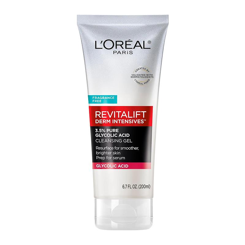 GEL DE LIMPEZA FACIAL LOREAL PARIS REVITALIFT DERM INTENSIVES 3.5% PURE GLYCOLIC ACID 200ML