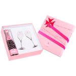 KIT CHAMPAGNE LANSON ROSE ROSA 750ML 12,5% + 2 TACAS DE VIDRO