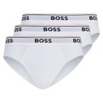 CUECA TIPO BRIEF MASCULINO ADULTO COR BRANCO 50475273 TECIDO MALHARIA RETILINEO/SEM FORRO MATERIAL 95% ALGODAO5%ELASTANO TAMANHO S MARCA HUGO BOSS