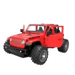 CARRO RASTAR ELETRICO AUTOMODELO JEEP WRANGLER RUBICON RC 1/14 79410 VERMELHO