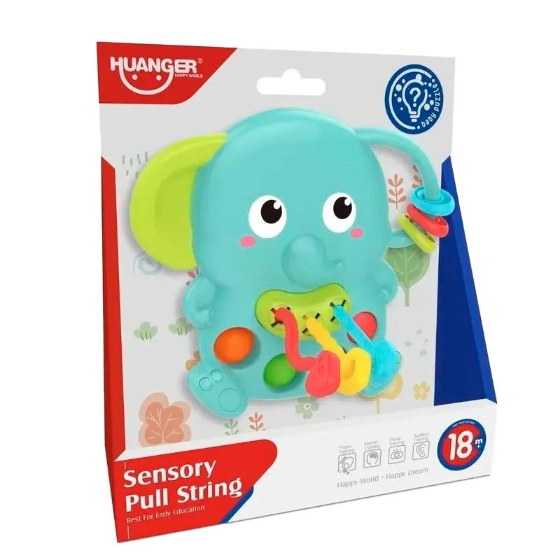 BRINQUEDO HUANGER ELEFANTE SENSORIAL COM CORDAS HE0195