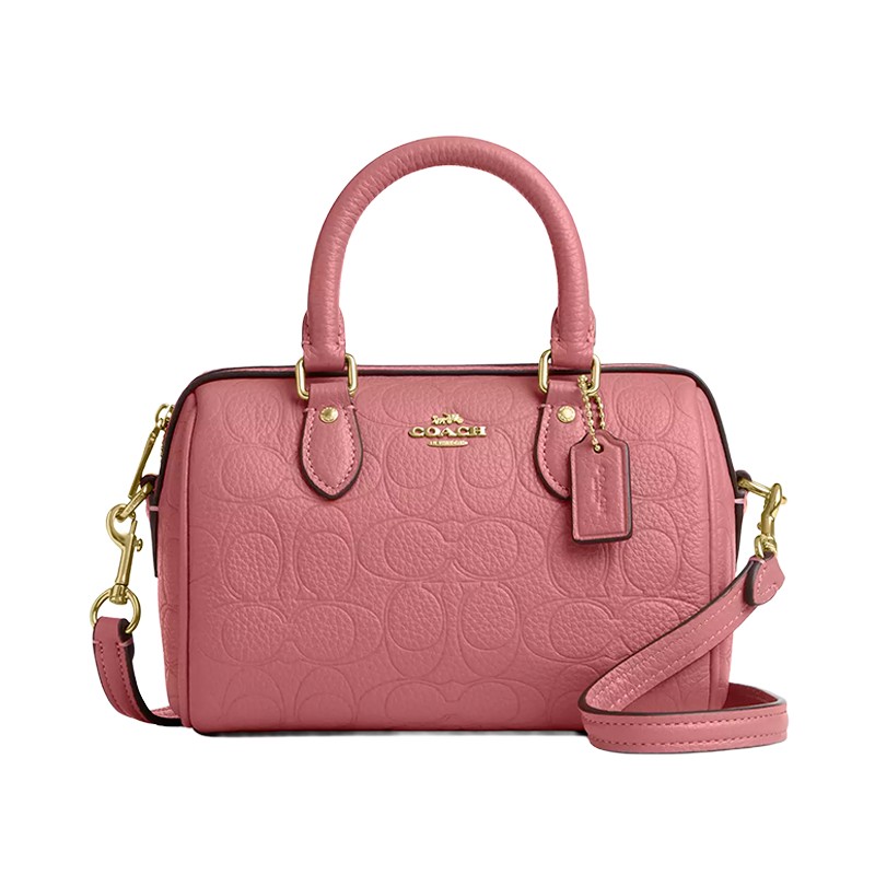 BOLSA FEMININA COACH DE MAO MINI ROWAN PEONY