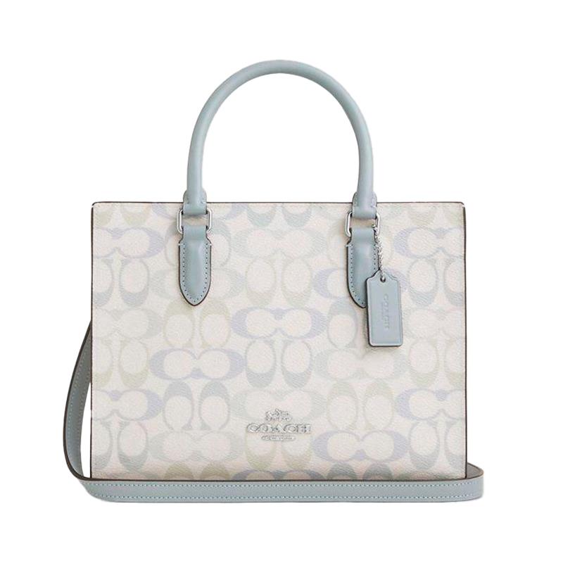 BOLSA FEMININA COACH DE MAO MAGGIE CHALK/BLUE