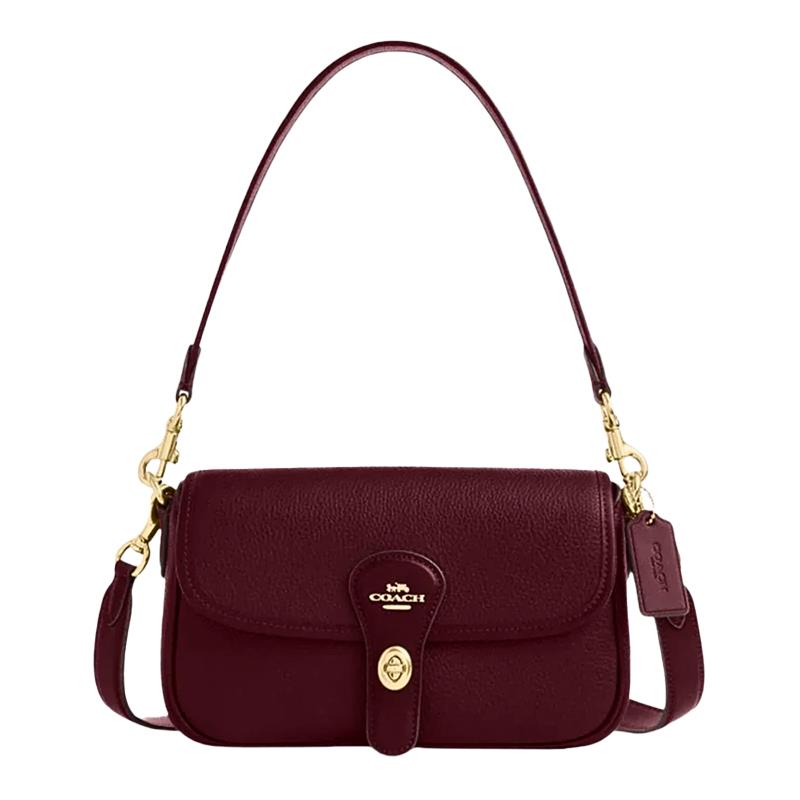 BOLSA FEMININA COACH DE OMBRO CROSSBODY DARK WINE