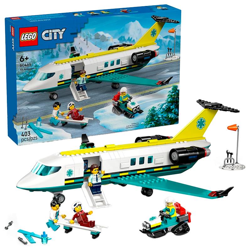 BRINQUEDO LEGO EMERGENCY AIR AMBULANCE AIRPLANE 60465 142PCS