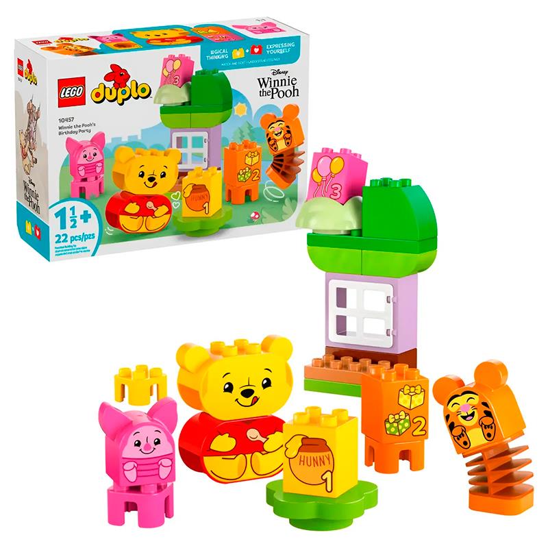 BRINQUEDO LEGO DUPLO FESTA DE ANIVERSARIO DO URSINHO POOH 10457 22PCS
