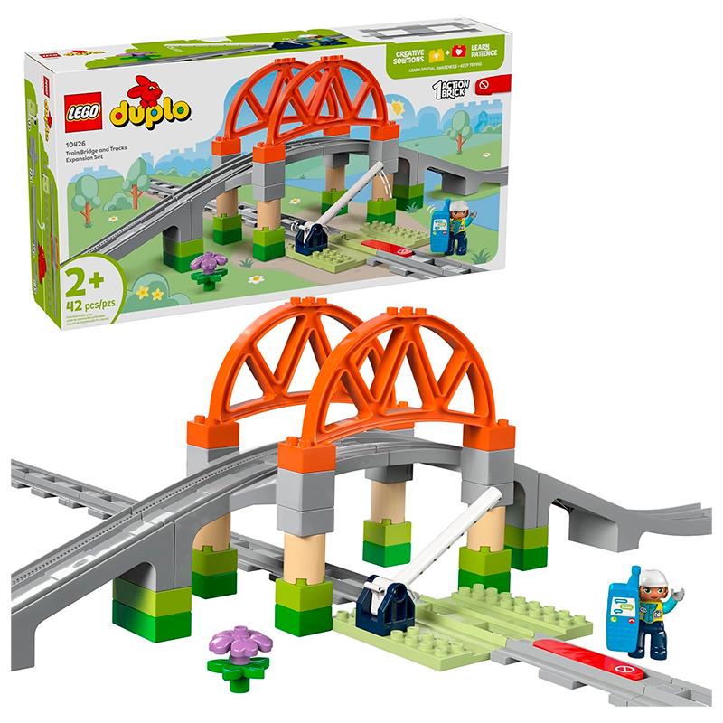BRINQUEDO LEGO TRAIN BRIDGE AND TRACKS EXPANSION SET 10426 20PCS
