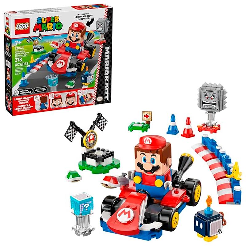 BRINQUEDO LEGO MARIO KART INTERACTIVE MARIO STANDARD CART 72043 198PCS