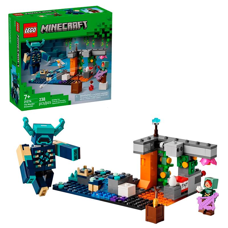 BRINQUEDO LEGO MINECRAFT ENCONTRO COM O WARDEN 21274 238PCS