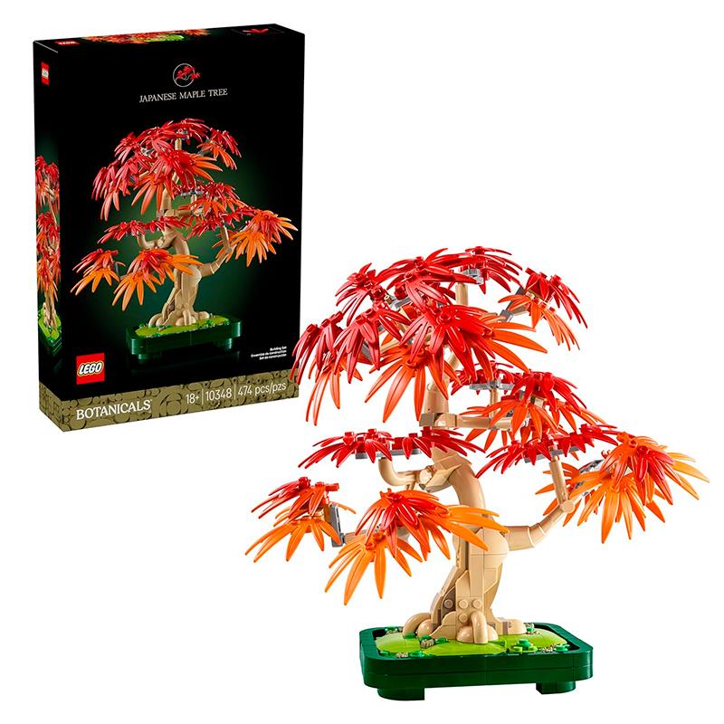 BRINQUEDO LEGO BOTENICALS ARVORE BONSAI BORDO VERMELHO JAPONES 10348 474PCS