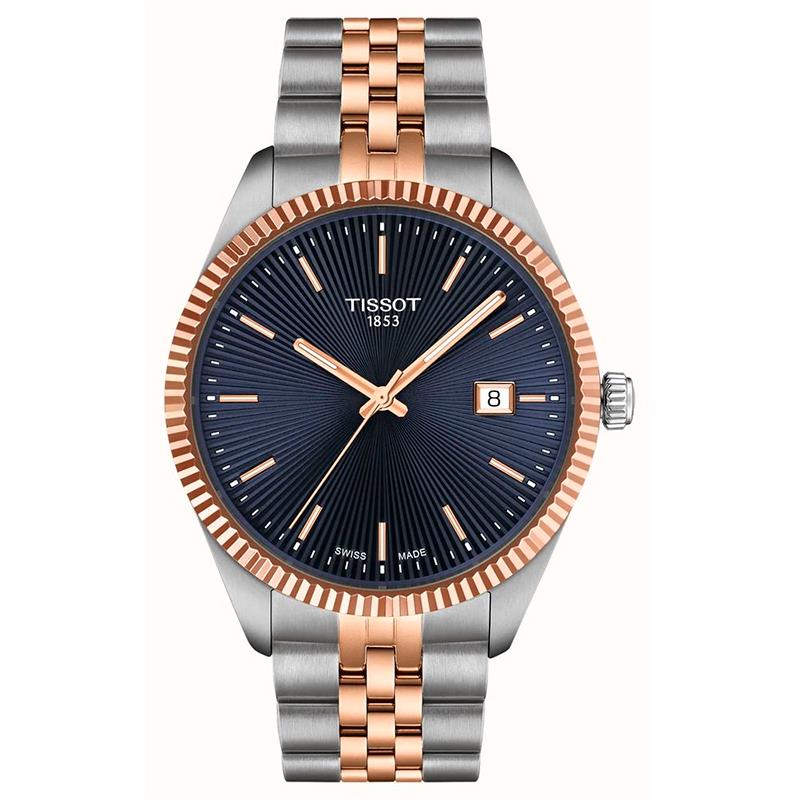RELOGIO TISSOT T1564102204100 BALLADE PRATA/DOURADO/AZUL