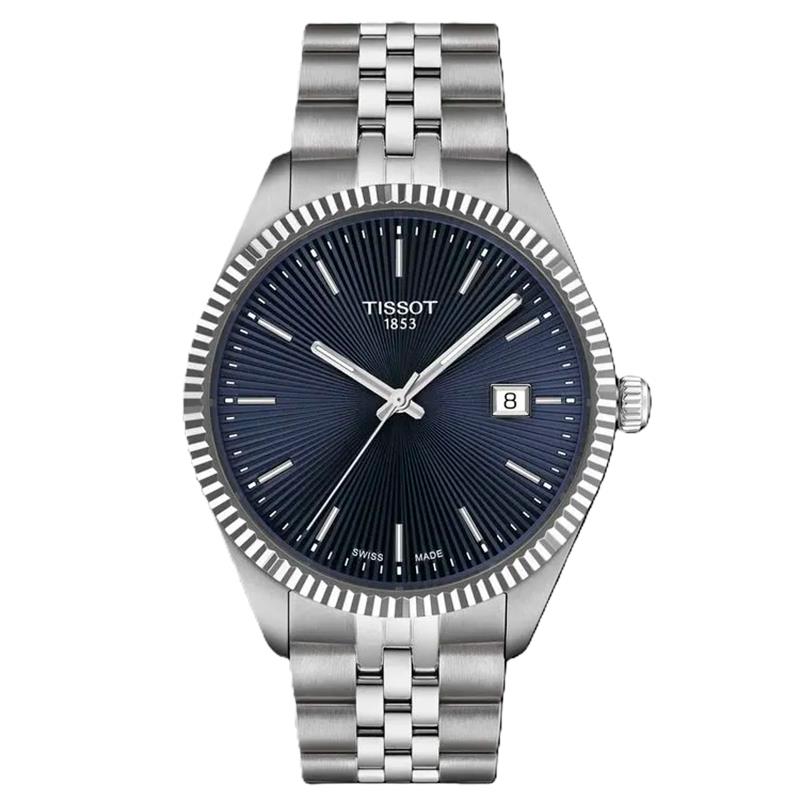 RELOGIO TISSOT MODELO T1564101104100 BALLADE PRATA/AZUL