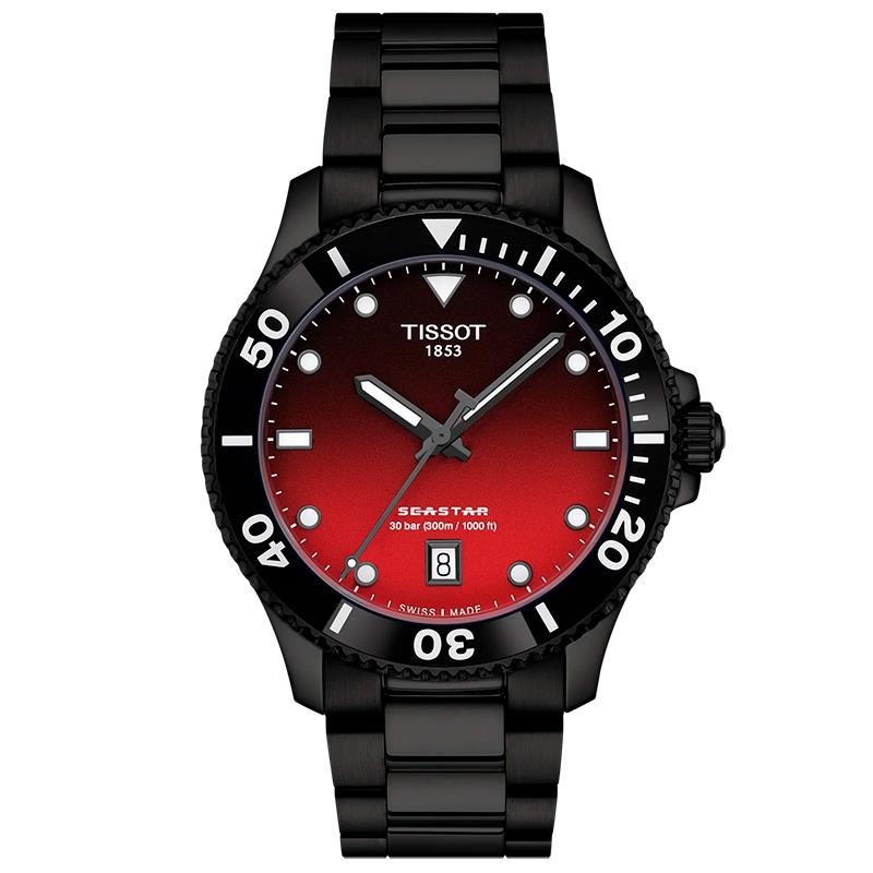 RELOGIO TISSOT MODELO T1204103342100 SEASTAR PRETO/VERMELHO