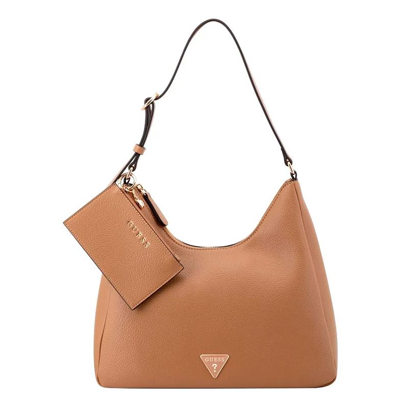 BOLSA GUESS WELLS SHOULDER SATCHEL PA258609 SADDLE TAN