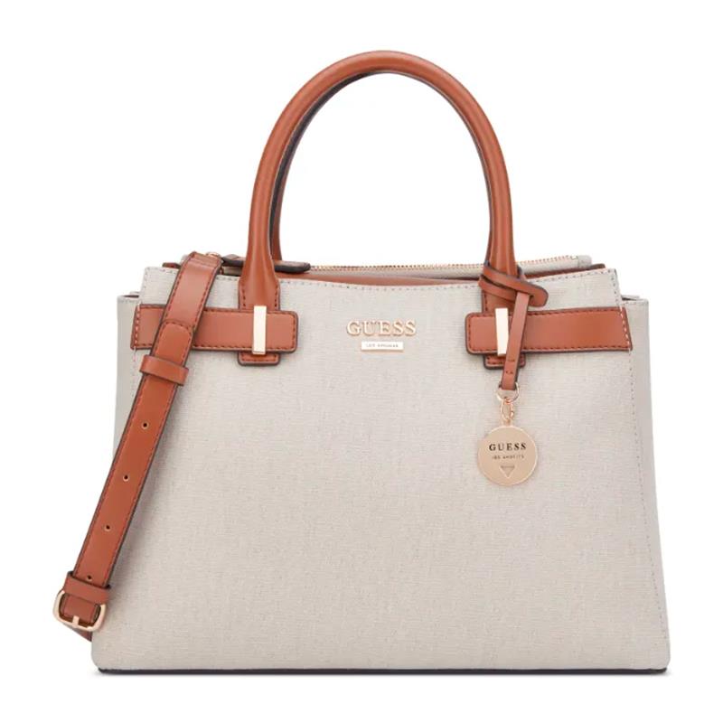 BOLSA DE MAO GUESS REENA SATCHEL CB432706 NATURAL
