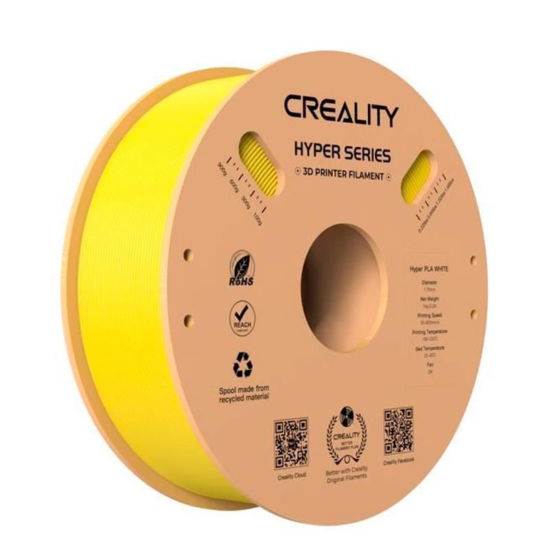 FILAMENTO CREALITY PARA IMPRESSORA 3D HYPER PLA 1.75MMM 1KG AMARELO