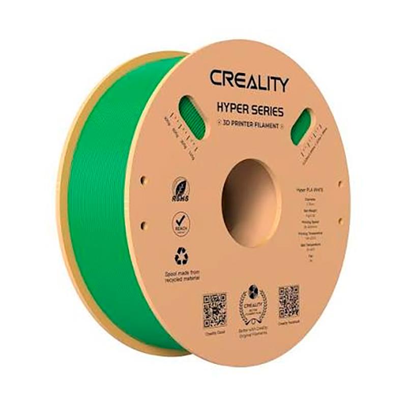 FILAMENTO CREALITY PARA IMPRESSORA 3D HYPER SERIES 1.75MMM 1KG VERDE