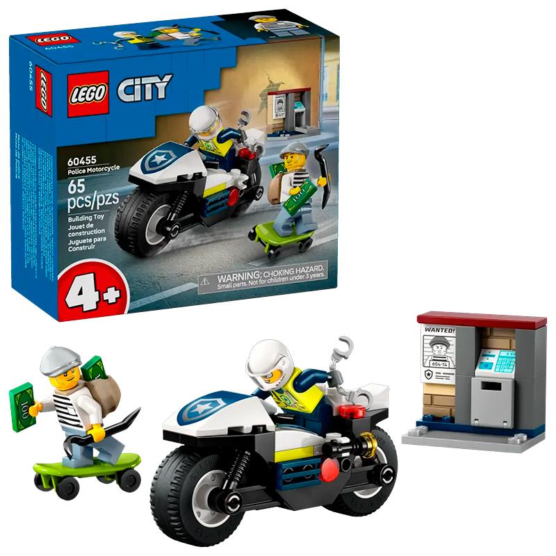 BRINQUEDO LEGO POLICE MOTORCYCLE 65PCS
