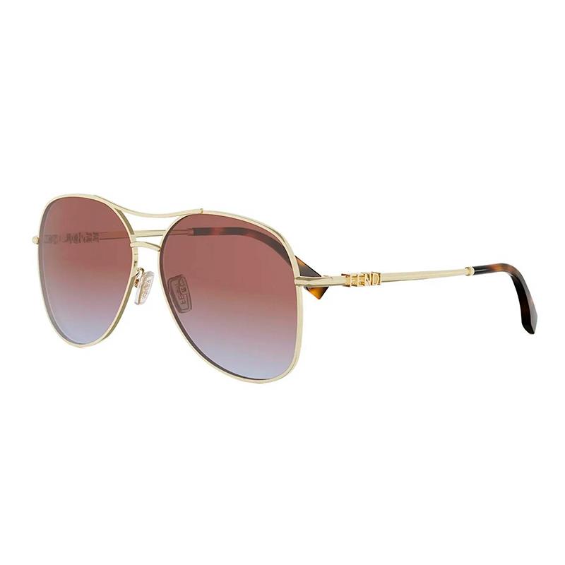 OCULOS DE SOL FENDI FE40200U 30T TAM 61 13 140 DOURADO MARROM