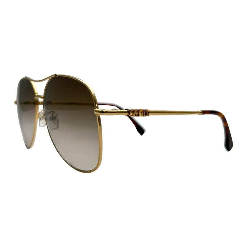 OCULOS DE SOL FENDI FE40200U 30F TAM 61 13 140 DOURADO