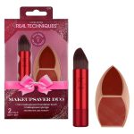 KIT REAL TECHNIQUES ESPONJA + PINCEL DE MAQUIAGEM 2PCS