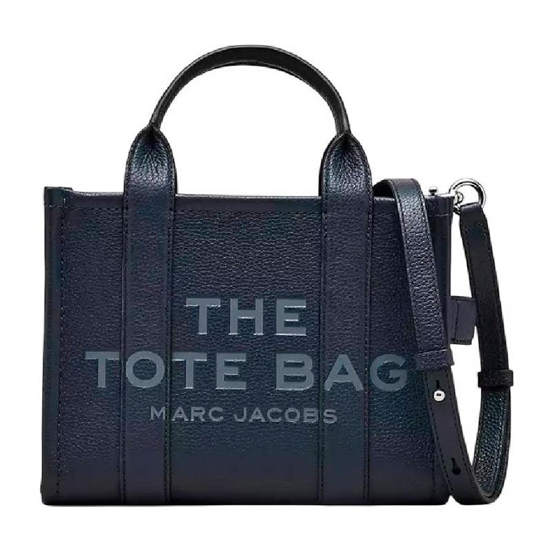 BOLSA FEMININA MARC JACOBS THE LEATHER SMALL TOTE BAG H009L01SP21426 BLUE SEA