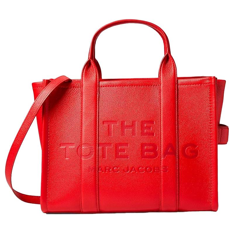 BOLSA FEMININA MARC JACOBS THE LEATHER MEDIUM TOTE BAG H004L01PF21-617 TRUE RED