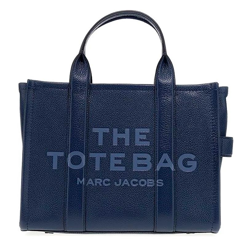 BOLSA FEMININA MARC JACOBS THE LEATHER MEDIUM TOTE BAG H004L01PF21-426 BLUE SEA