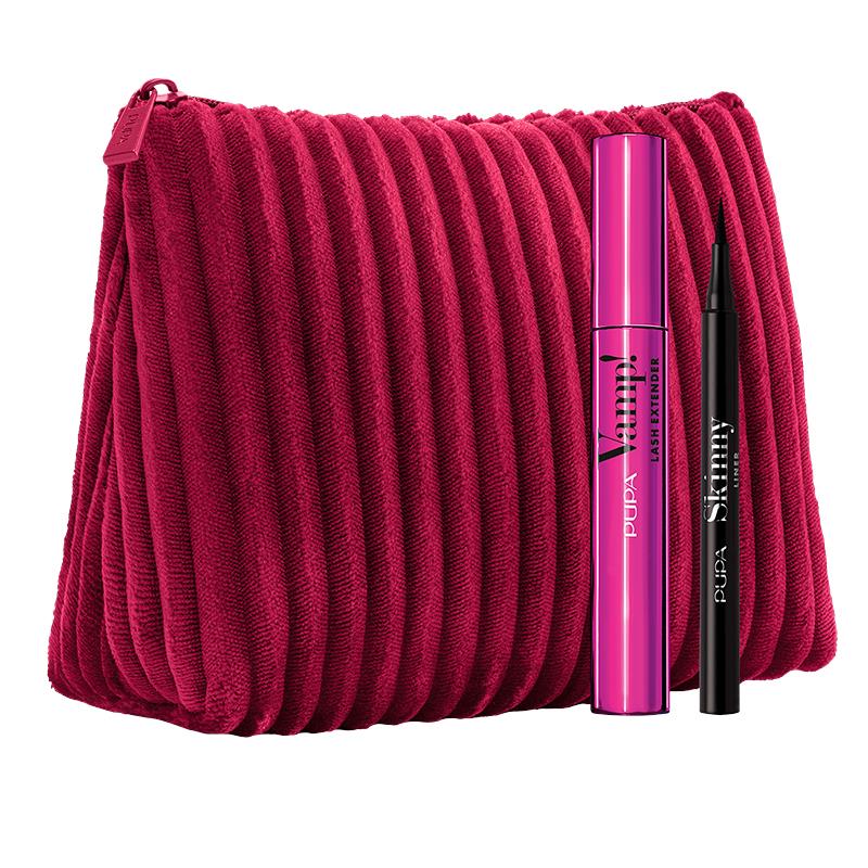 KIT MASCARA DE CILIOS E LAPIS DE OLHO PUPA MILANO VAMP LASH EXTENDER E SKINNY LINER