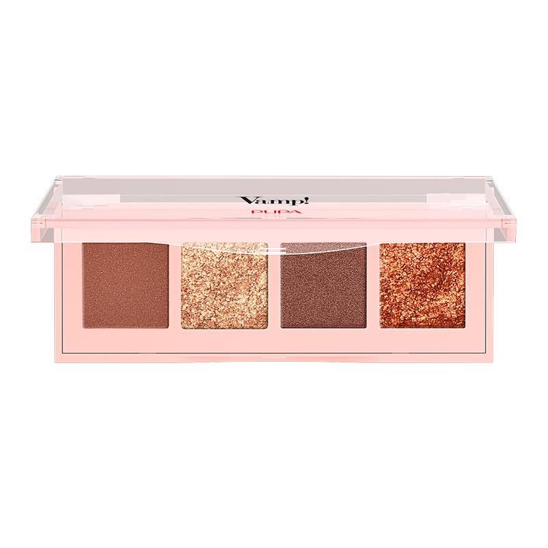 PALETA DE SOMBRAS PUPA MILANO VAMP 4 EYSHADOW PALLETE GOLD BRONZE 002 5,2G