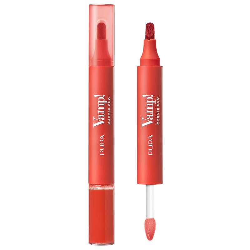 CANETA TINTA LABIAL E GLOSS PUPA MILANO 2 EM 1 VAMP MARKER DUO GRAPE JUICE 003 4ML